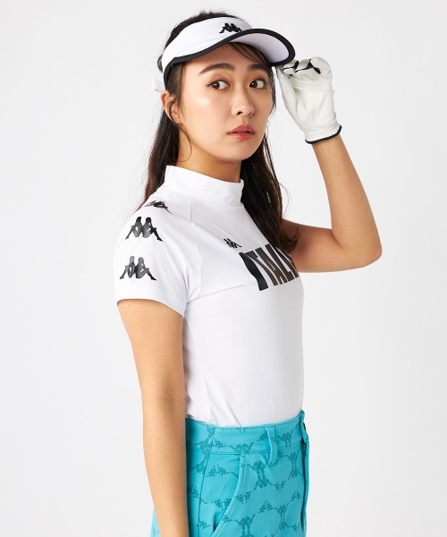 ブラウス シャツ 「Kappa/カッパ」レディース半袖モックネックシャツ　ゴルフ レディース Kappa ブラウス シャツ 「Kappa/カッパ」レディース半袖モック