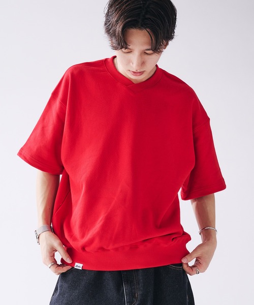 Adoon plain tシャツ Shallow V-neck Short Sleeve Sweat / 浅Vネック