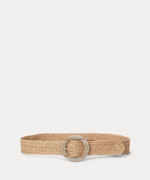 LAUREN RALPH LAUREN/ウーブン フェイクホーンバックル ベルト LAUREN RALPH ベルト ウーブン ジュート フェイクホーンバックル