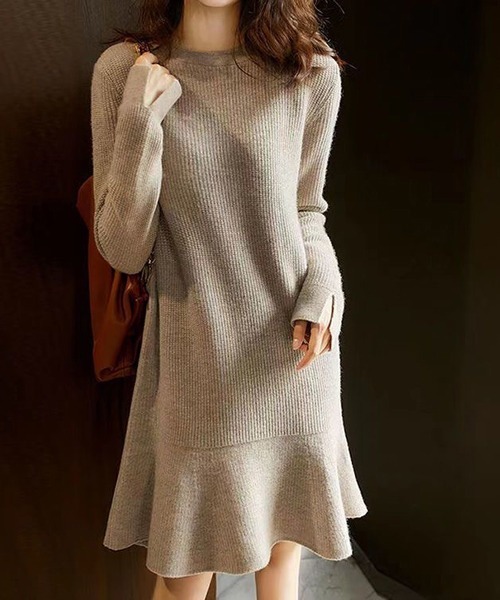 「gossip！ロサンゼルス」 ニットワンピース FREE レッド レディース_画像3