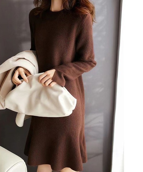 「gossip！ロサンゼルス」 ニットワンピース FREE レッド レディース_画像4