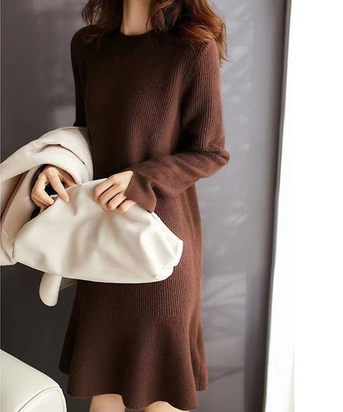 「gossip！ロサンゼルス」 ニットワンピース FREE レッド レディース_画像6