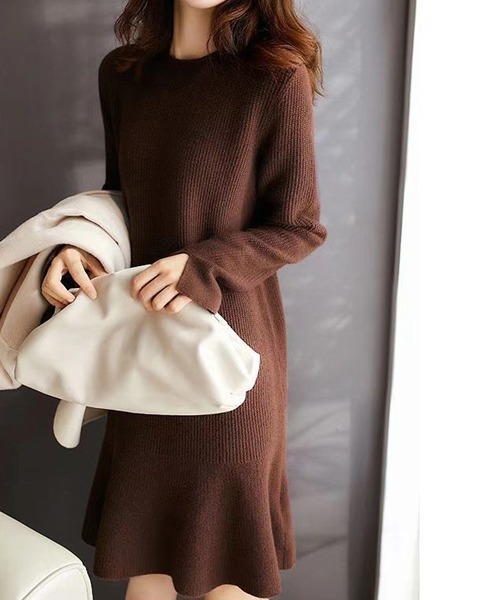 「gossip！ロサンゼルス」 ニットワンピース FREE レッド レディース_画像8