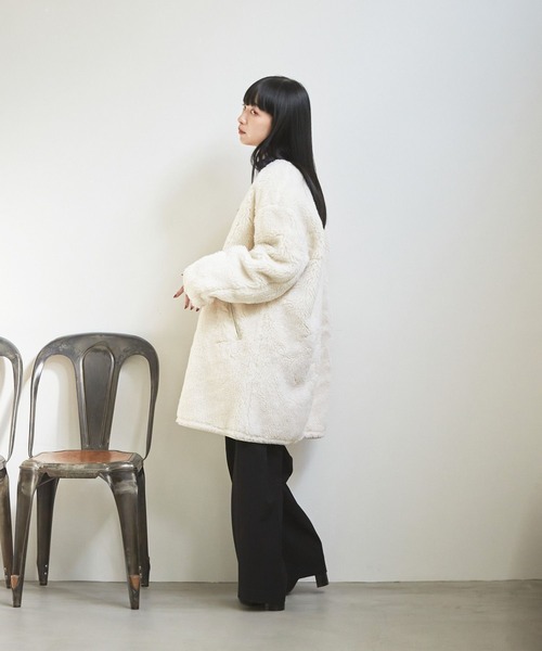 LOWRYS FARM（ローリーズファーム） ノーカラーコート FREE アイボリー