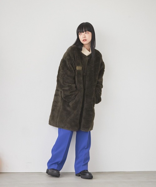 LOWRYS FARM（ローリーズファーム） ノーカラーコート FREE アイボリー