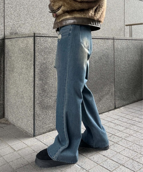 極美品✨d.i.a. ダイア スタッズ ダメージ加工 シルバーラメ デニム 平成 sedacle girl（セダクルガール） ジーンズ デニム デニムパンツ ハート