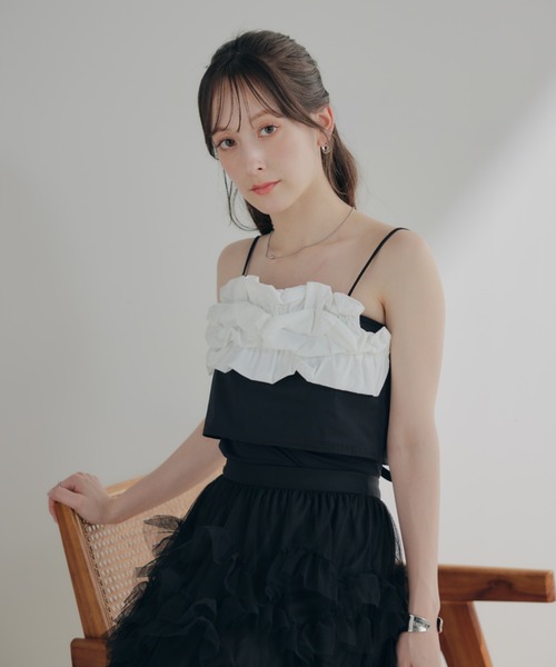 ECREL キャミソール バルーンフリルリボンビスチェ : ZOZOTOWN Yahoo