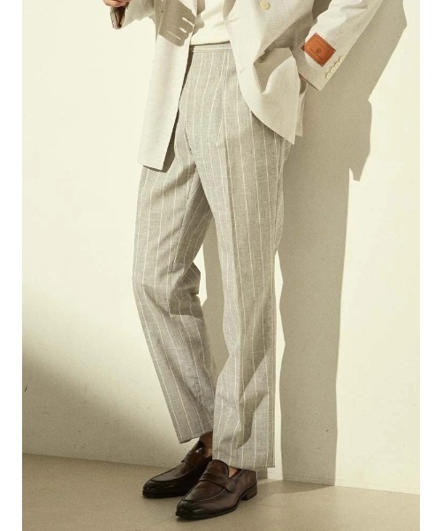ロータス976TRUBEパンツ(マスタード)・972恋人岬TU(BK) Cotton Stripe Jaquard Ladder Lace Pants | Pasand by ne