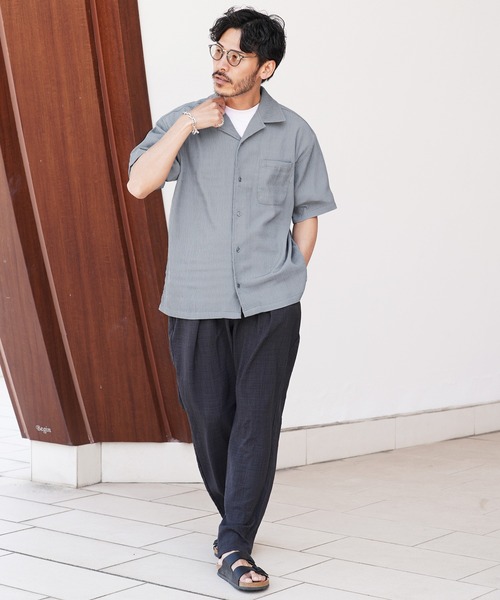 JIGGYS SHOP（ジギーズショップ） シャツ 半袖 楊柳 ドライタッチ
