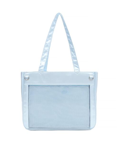 剣持刀也　缶バッジ　痛バッグ　WEGO トートバッグ　白　にじさんじ　A4 WEGO（ウィゴー） トートバッグ WEGO/ときめきサテン痛バッグS