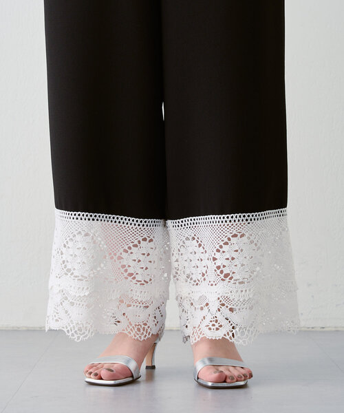 GALLARDAGALANTE パンツ レースパッチパンツ レディース : ZOZOTOWN  