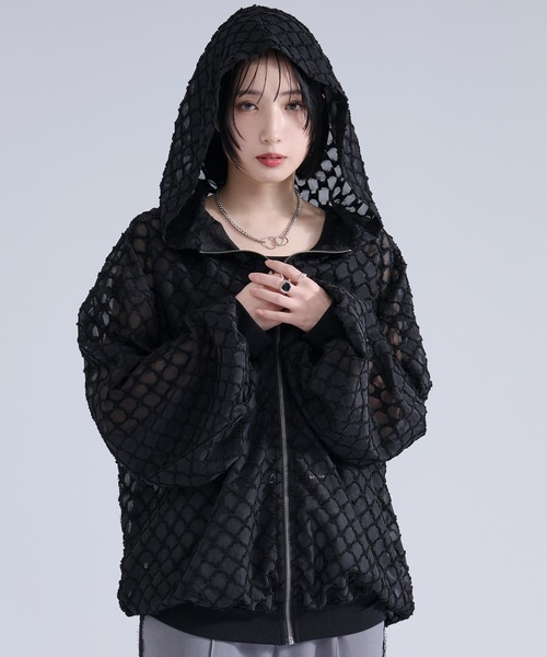 Ellno Loset（エルノロゼット） ブルゾン アウター シアーフリンジ 