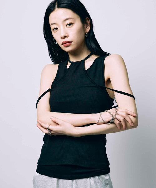 【led.tokyo】ホルターネックタンクトップセット セール】【led.tokyo】HAULTERNECK TANK TOP SET/ホルターネック