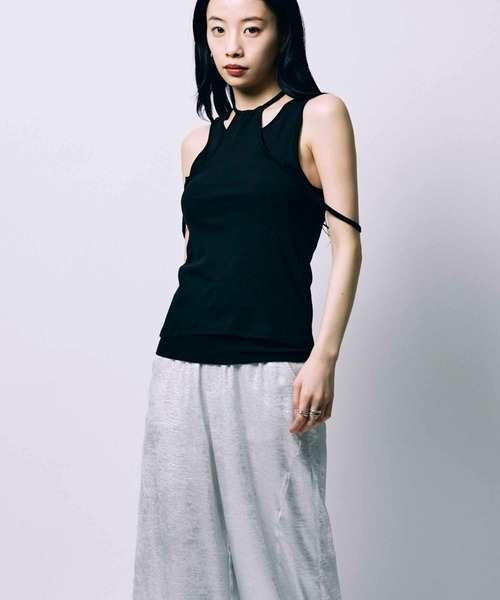 タンクトップ ノースリーブ 「led.tokyo」HAULTERNECK TANK TOP SET/ホルターネックタンクセット レディース led.tokyo タンクトップ ノースリーブ 「led.tokyo」HAULTERNECK