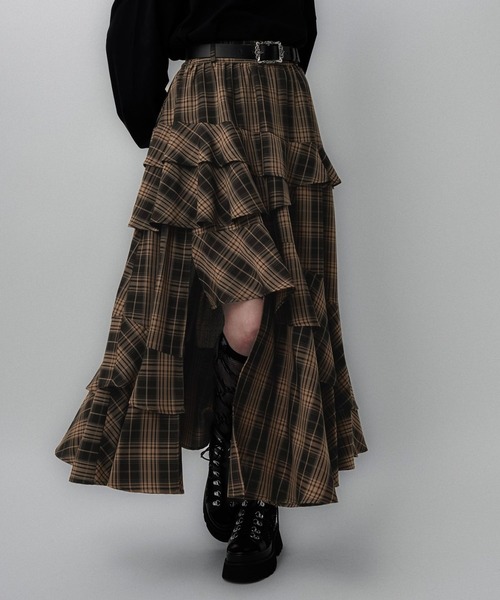 HARE スカート アシメフリルスリットスカート(HARE) : ZOZOTOWN