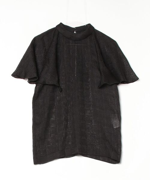 「TOGA PULLA」 半袖ブラウス 1 ブラック レディース