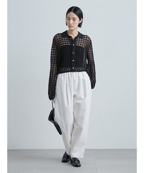 「MIESROHE」 ニットカーディガン ONE SIZE ブラック レディース