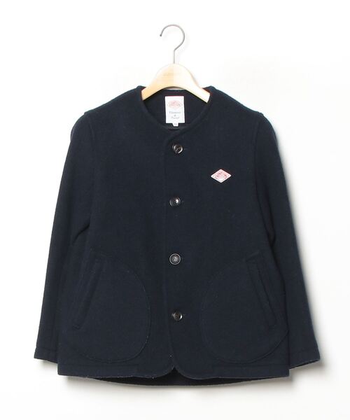 DANTON ノーカラージャケット ネイビー 34 Danton（ダントン） ノーカラージャケット 34 ネイビー レディース