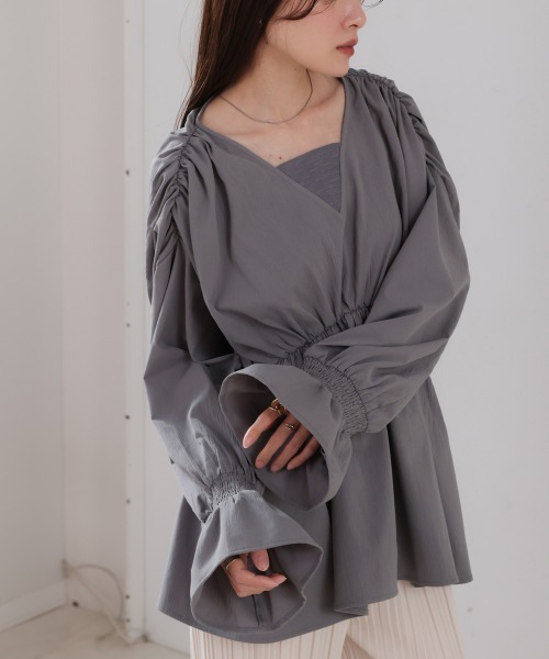「Bab」 長(zhǎng)袖チュニック M オフホワイト レディース