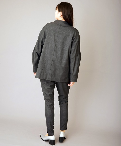 スラックス パンツ グリッターストライプサルエルパンツ レディース
