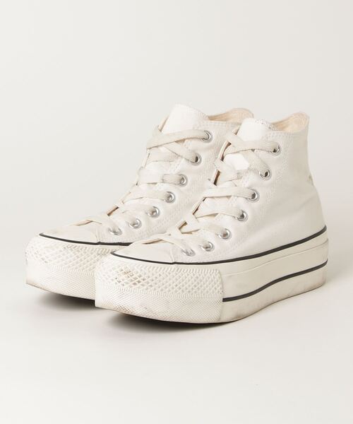 【美品送料込】CONVERSE ホワイト ハイカットスニーカー Converse 5SD968 ホワイト ハイカットスニーカー ピンクライン