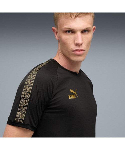 Puma 半袖シャツ ゴールド/黒 PUMA tシャツ プーマ メンズ サッカー キング タッチ
