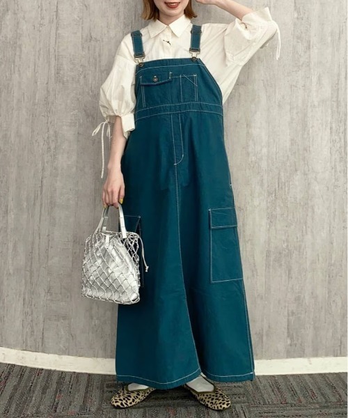 niko and…（ニコアンド） サロペットスカート MEDIUM ホワイト