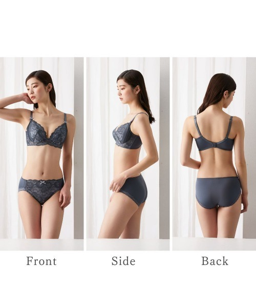 ニッセン（nissen） ブラジャー ショーツセット Jで包む脇高タック入り