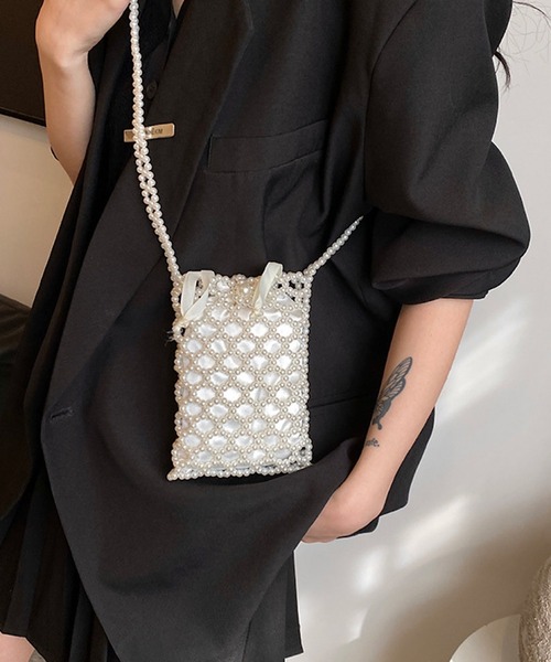 VIBGYOR ショルダーバッグ バッグ Mignonjour/パールビーズミニ