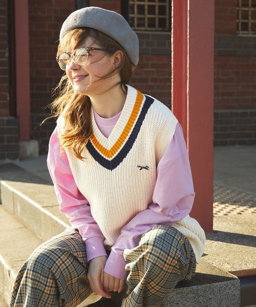 「PENNEYS」 Vネックニット M ネイビー メンズ