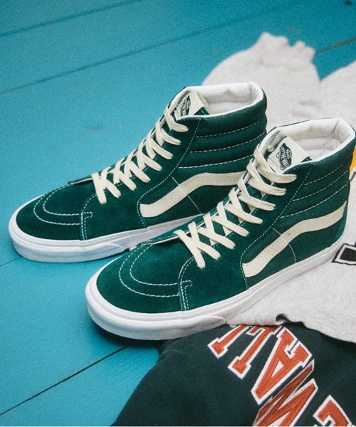 【美品】VANS hi-standard og 26cm green VANS（ヴァンズ） ハイカットスニーカー 5h グリーン メンズ