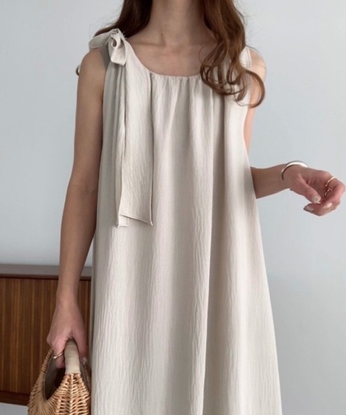 「FILLOU」 ノースリーブワンピース MEDIUM モカ レディース_画像6