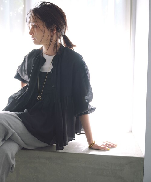 「23区」 半袖カットソー 48 グレー レディース_画像4