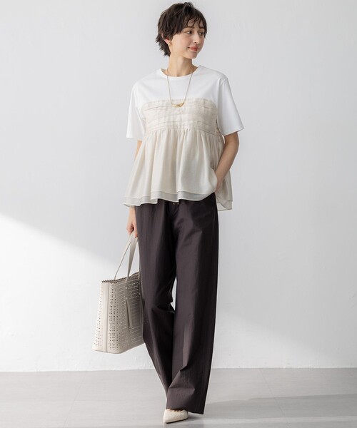 「23区」 半袖カットソー 48 グレー レディース_画像7