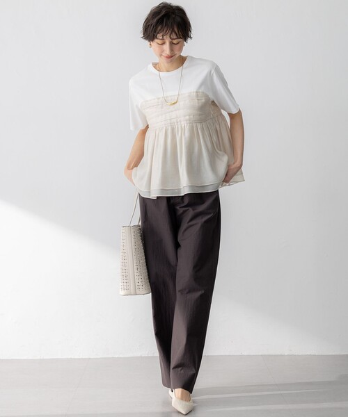 「23区」 半袖カットソー 48 グレー レディース_画像8