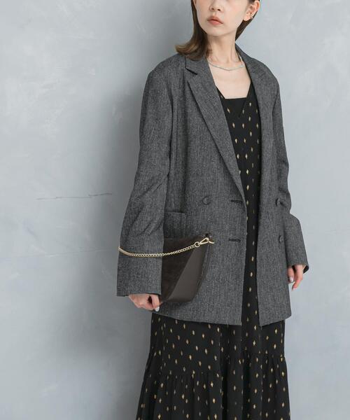 美品 イレブンティ ツイードウール ダブルジャケット 44 テーラードジャケット 美品 イレブンティ ツイードウール ダブルジャケット 44 テーラード