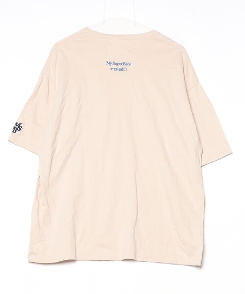「roial」 ワンポイント半袖Tシャツ L ベージュ メンズ_画像2