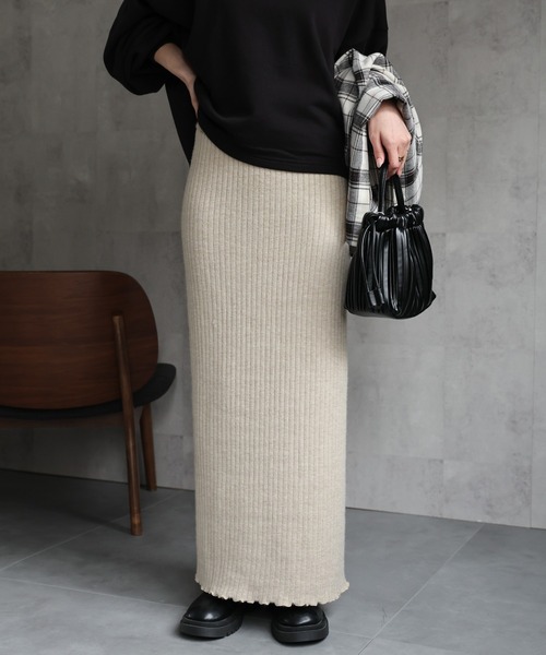 sakishimatokyo スカート 「ふんわり」裏シャギー ニットスカート