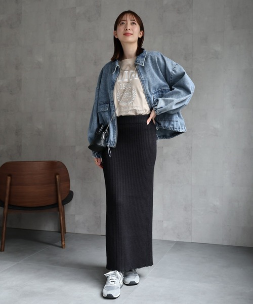 sakishimatokyo スカート 「ふんわり」裏シャギー ニットスカート