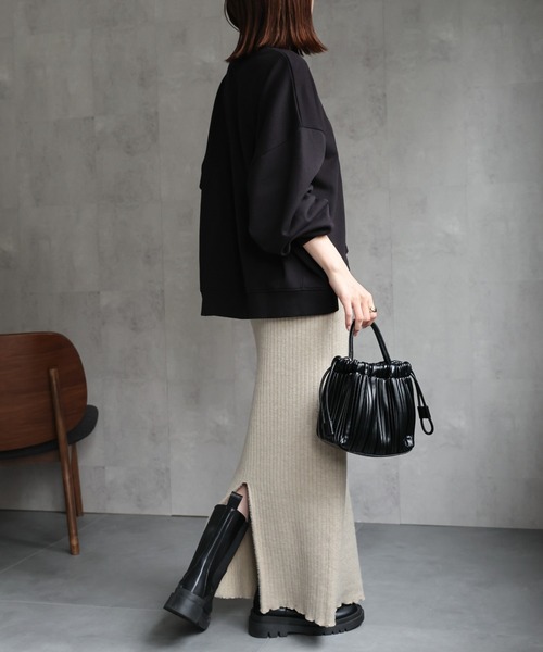 sakishimatokyo スカート 「ふんわり」裏シャギー ニットスカート