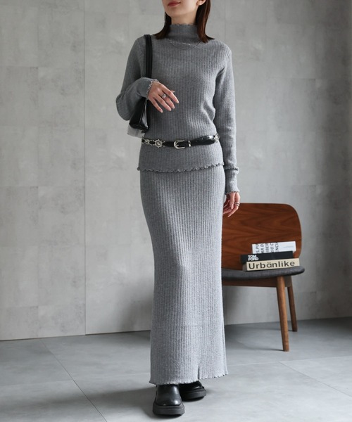 sakishimatokyo スカート 「ふんわり」裏シャギー ニットスカート