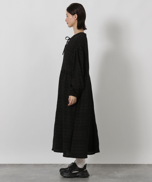 LAKOLE（ラコレ） ワンピース モールストライプカフタンワンピース