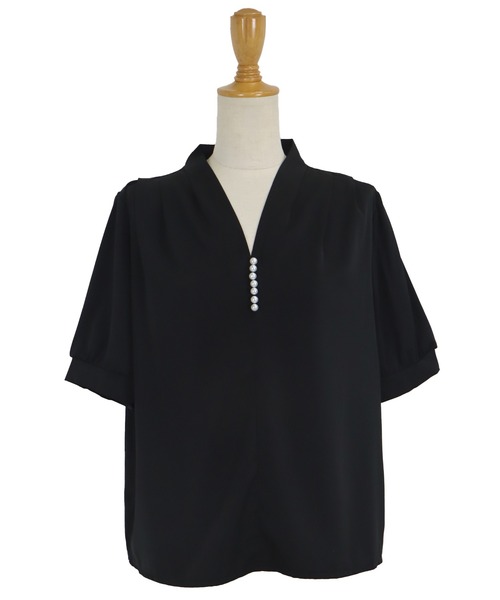 「BLUEEAST」 半袖ブラウス MEDIUM ベージュ レディース_画像3