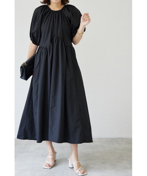 &. NOSTALGIA（ノスタルジア） 半袖ワンピース FREE ブラック