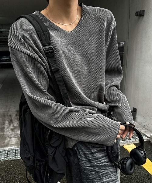 COSYHARU（コシハル） セーター ニット ブリンVネックカットオフニット