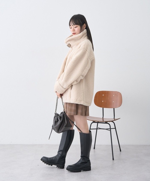 洋楽 equi18cds WEB限定】シャギーショートコート/earth music&ecology（アース