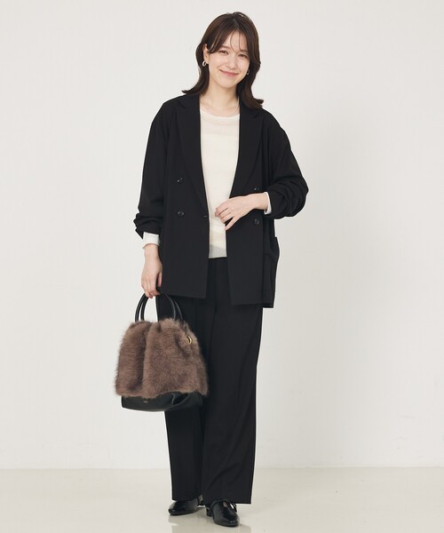 アバハウス マヴィ（abahouse mavie）/【セットアップ対応】TRストレッチタックセミワイドパンツ abahouse mavie（アバハウスマヴィ） パンツ 「セットアップ対応」TR