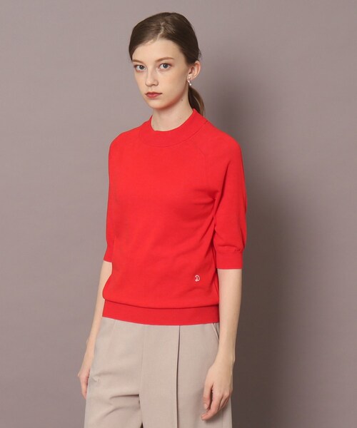 「DRESSTERIOR」 半袖ニット 38 レッド レディース_画像3