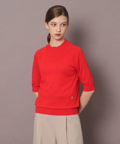 「DRESSTERIOR」 半袖ニット 38 レッド レディース_画像4