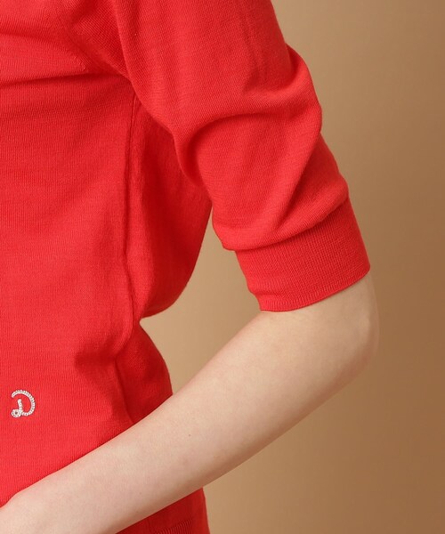 「DRESSTERIOR」 半袖ニット 38 レッド レディース_画像6